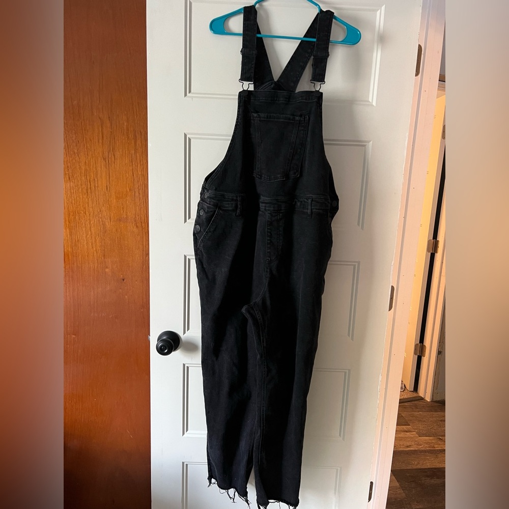 Ava & Vic Black Jean Overalls